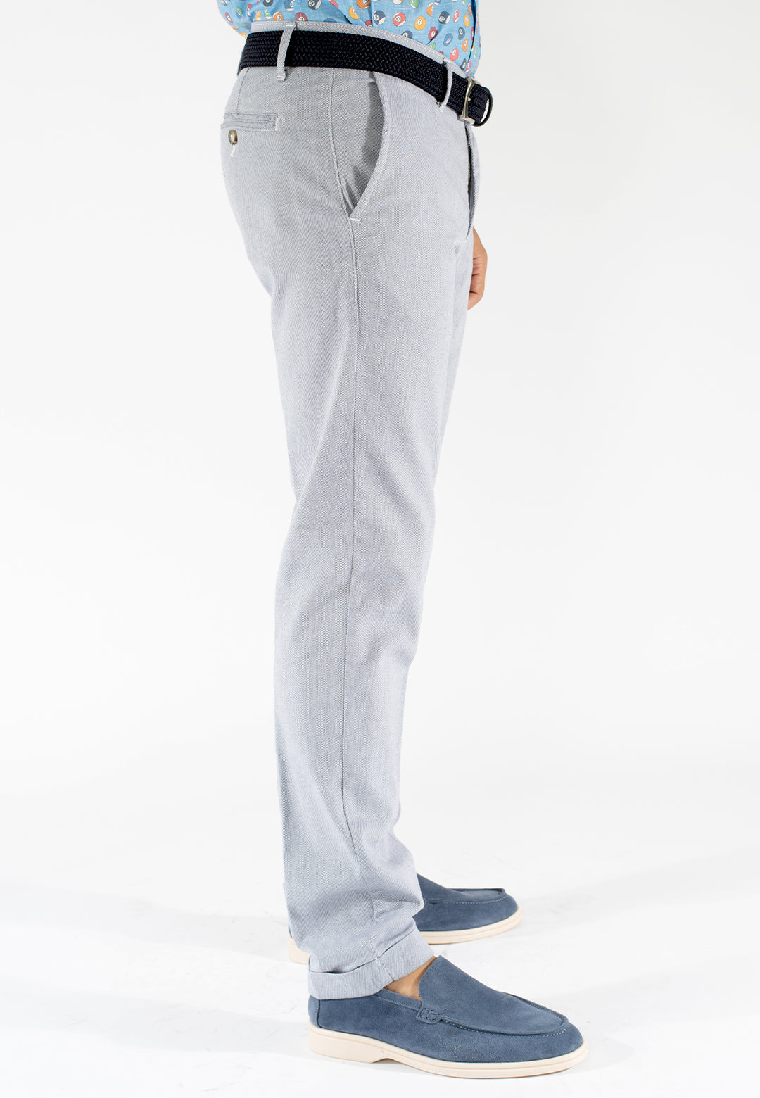 Pantalone uomo Capri fit in cotone stretch nido d’ape