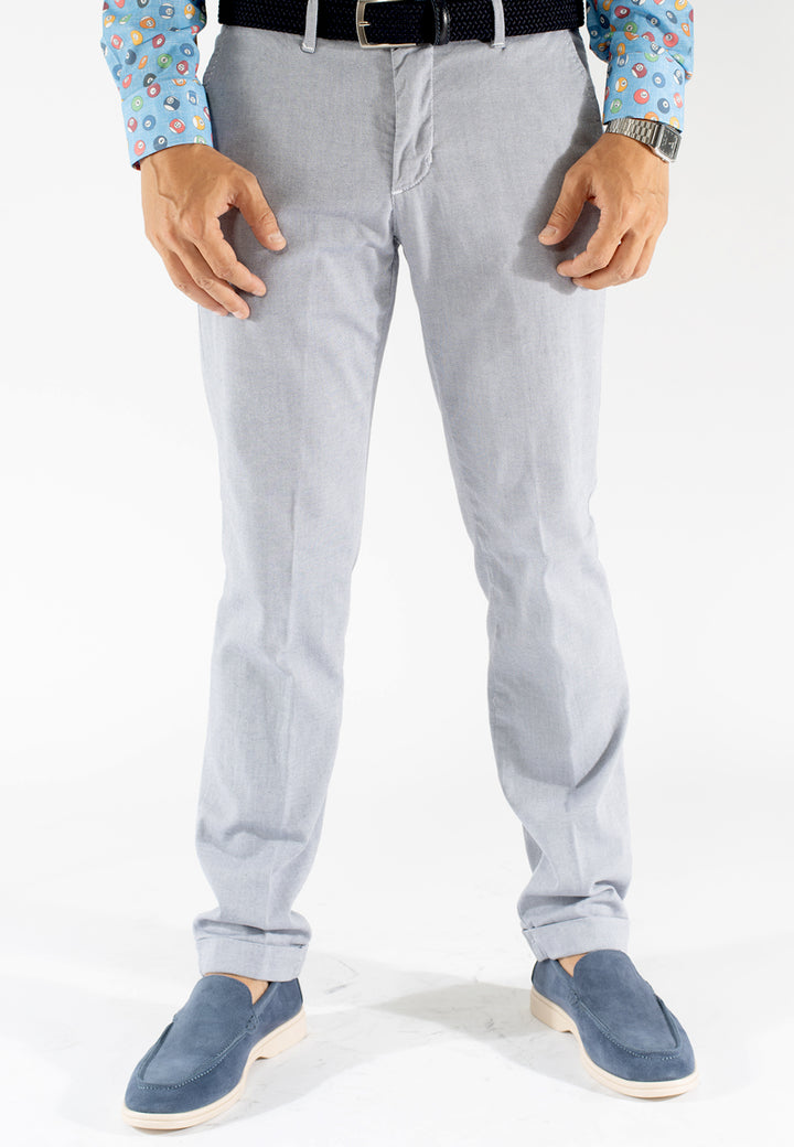 Pantalone uomo Capri fit in cotone stretch nido d’ape