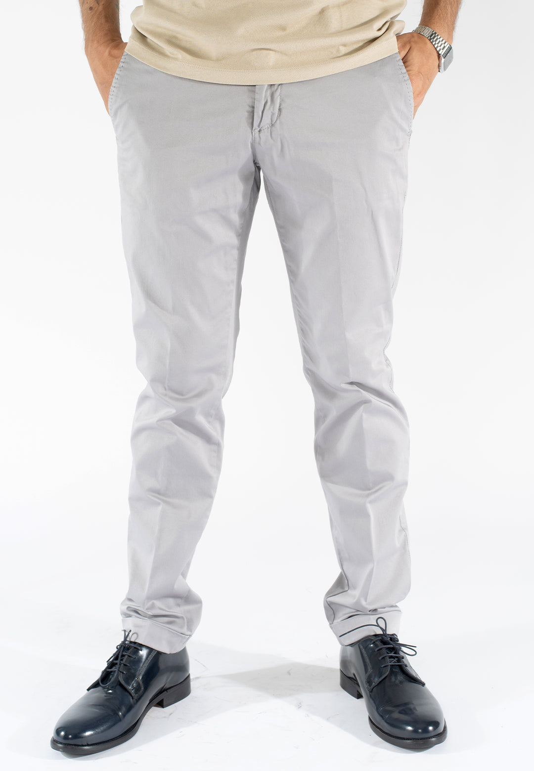 Pantalone uomo regular fit in cotone elasticizzato