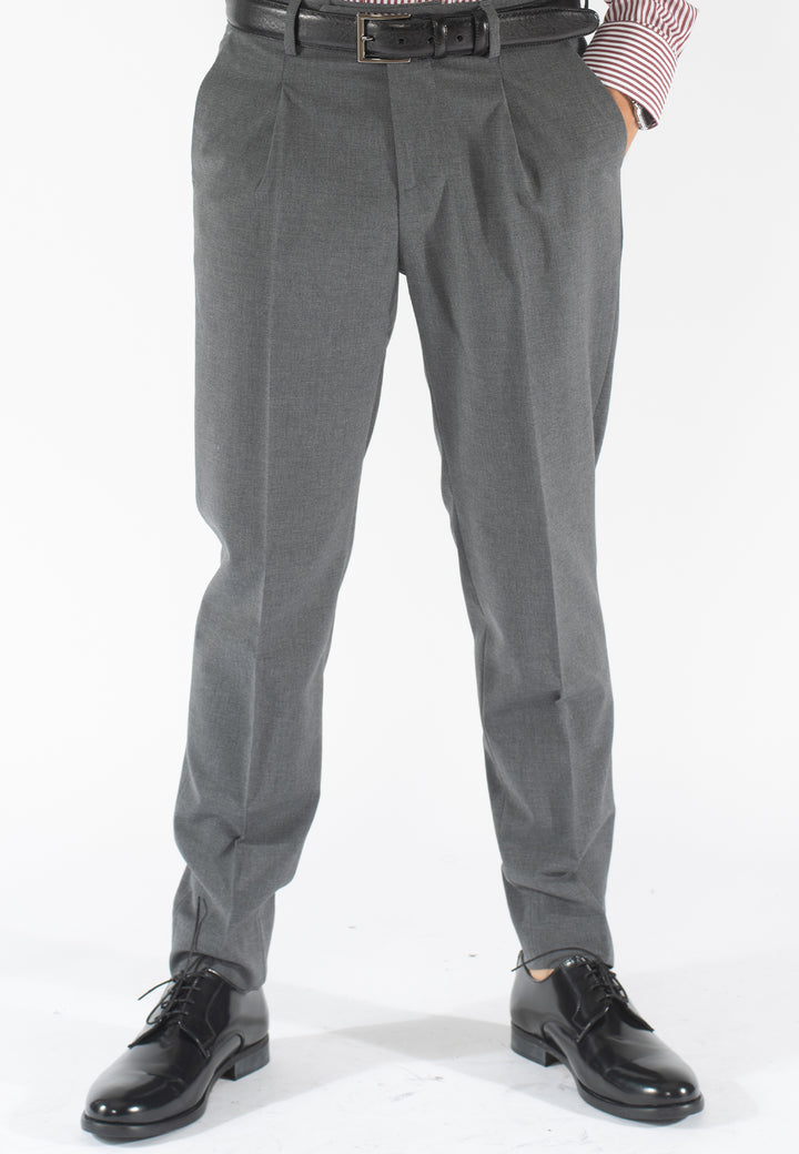 Pantalone uomo in pura lana con pince Drop 7