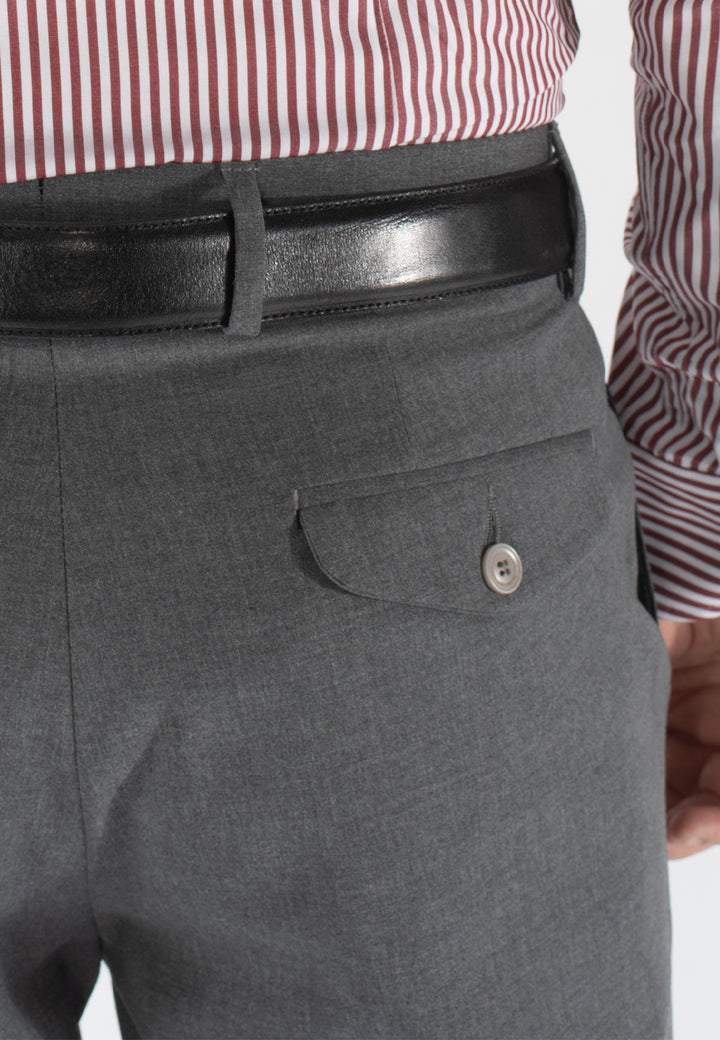 Pantalone uomo in pura lana con pince Drop 7
