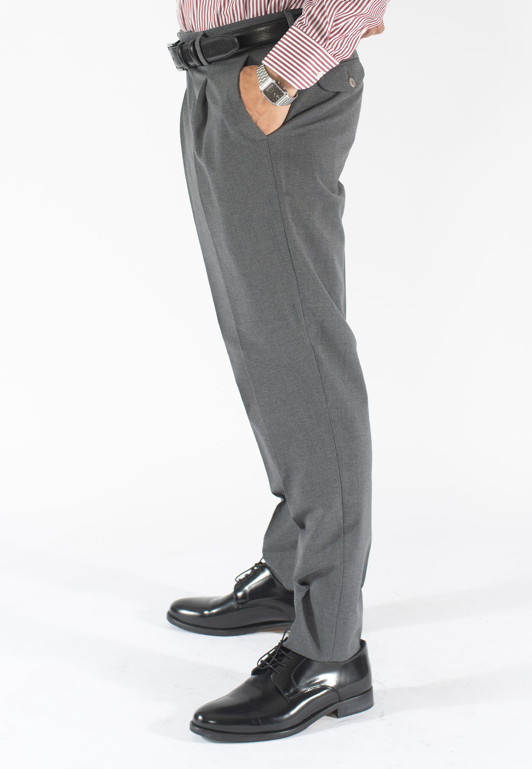 Pantalone uomo in pura lana con pince Drop 7