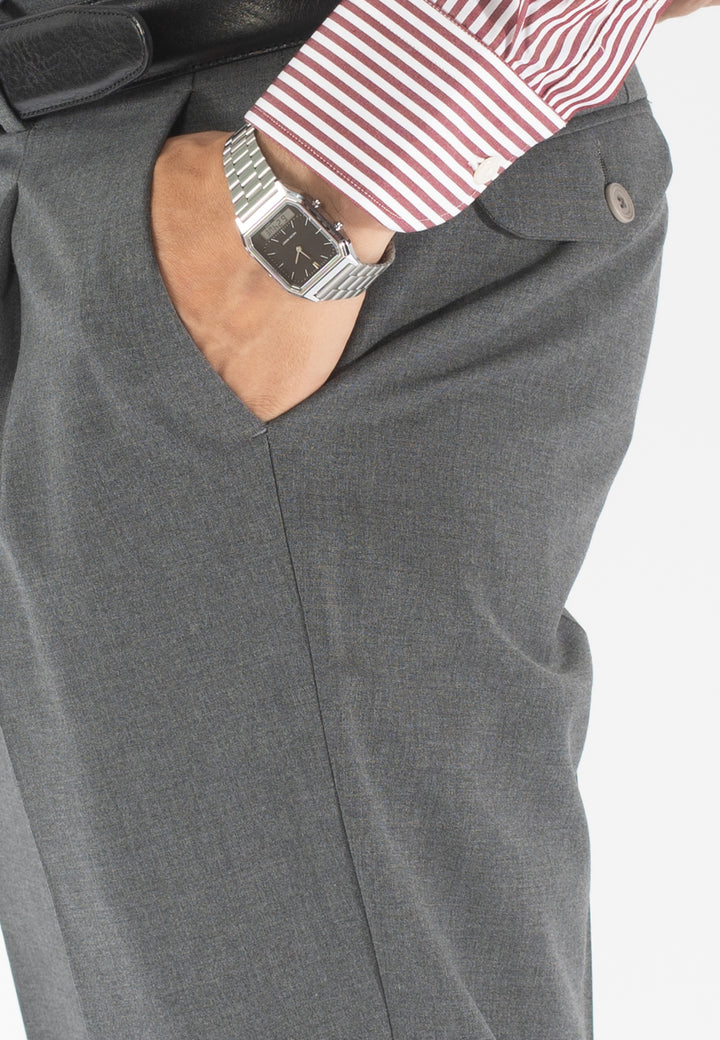 Pantalone uomo in pura lana con pince Drop 7