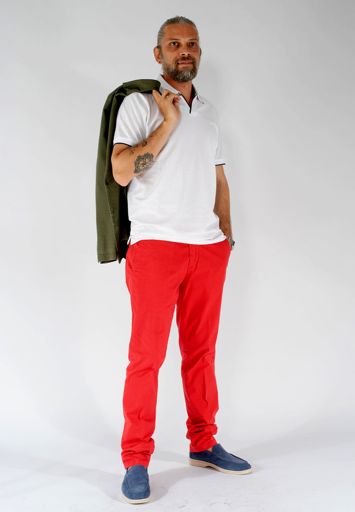 Pantalone uomo regular fit in cotone elasticizzato