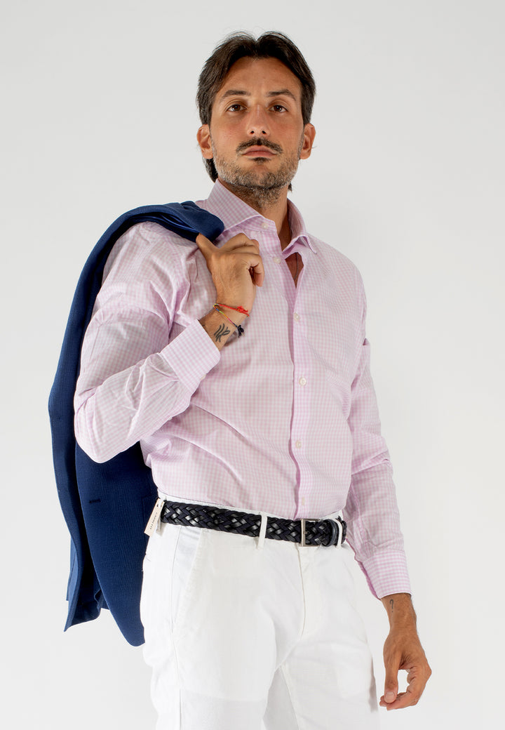 Pantalone uomo bianco Capri fit in cotone e lino