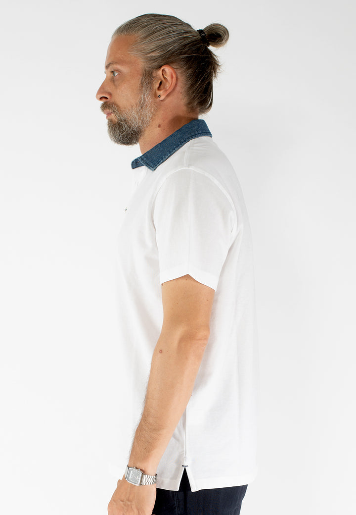 Polo uomo con collo jeans regular fit