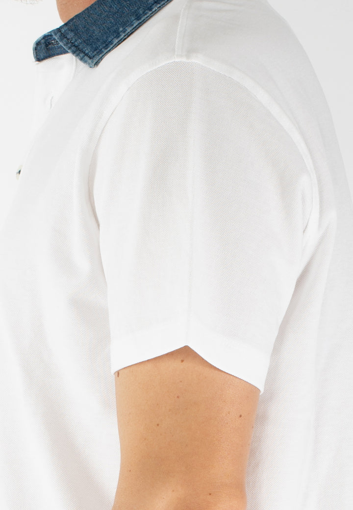 Polo uomo con collo jeans regular fit
