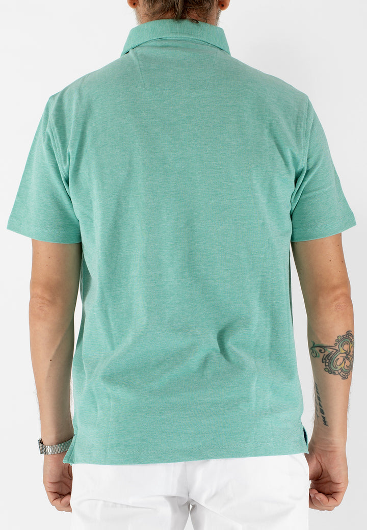 Polo uomo regular fit in cotone piqué con interno a contrasto