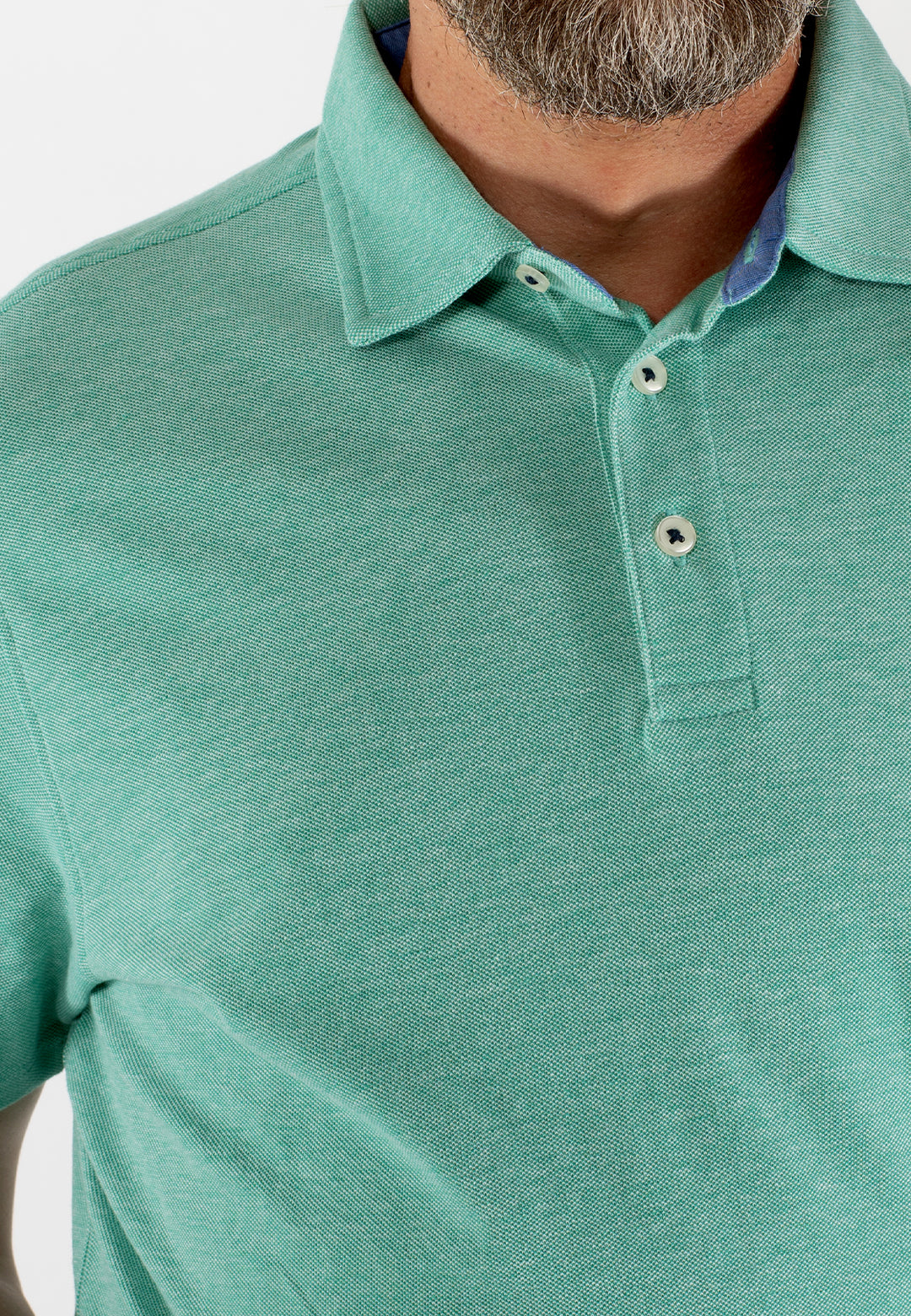 Polo uomo regular fit in cotone piqué con interno a contrasto