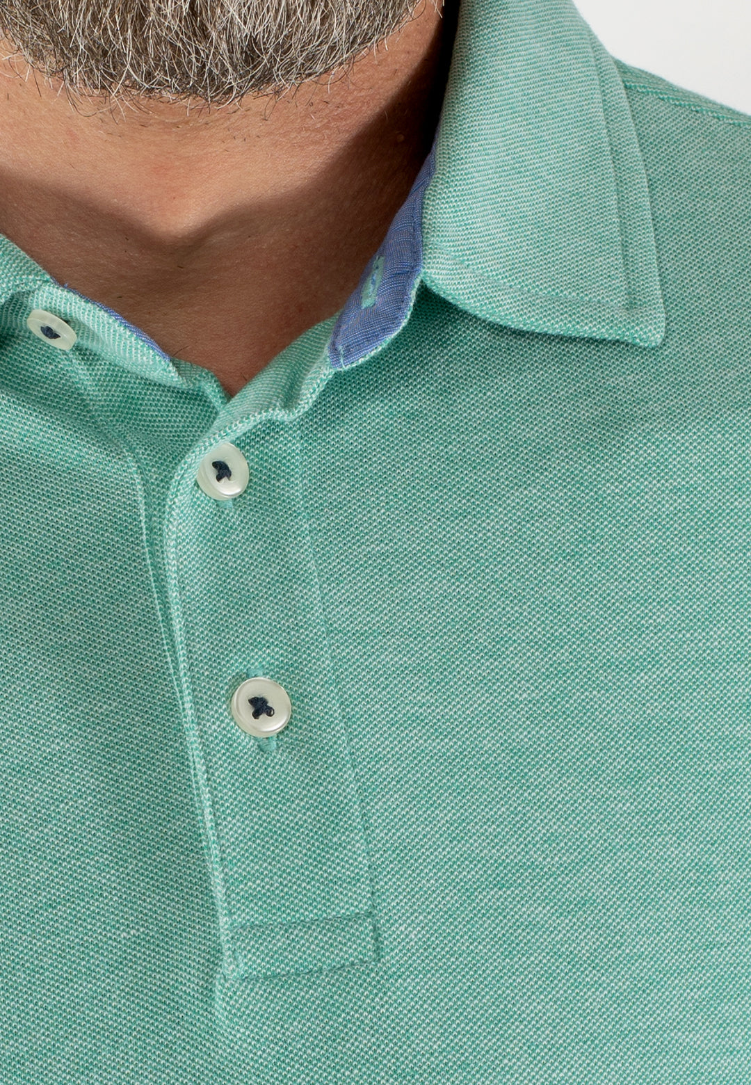 Polo uomo regular fit in cotone piqué con interno a contrasto