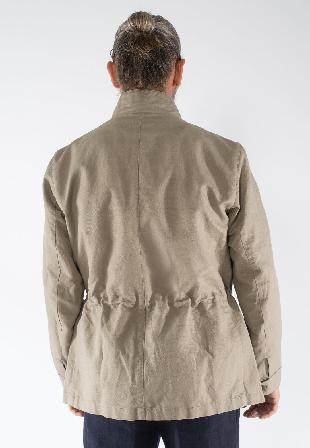 Sahariana uomo in lino e cotone