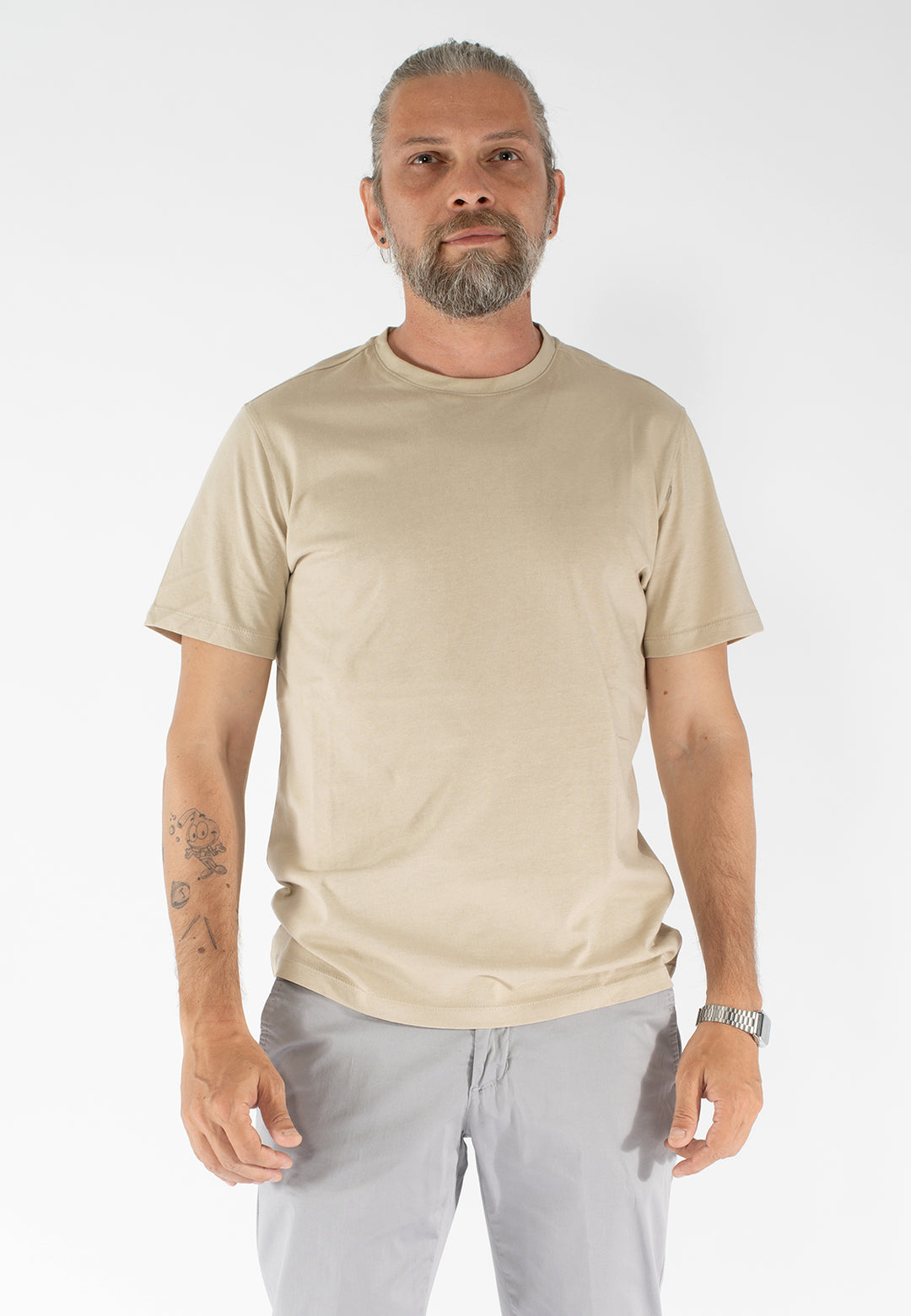 T-shirt uomo girocollo slim fit in 100% cotone