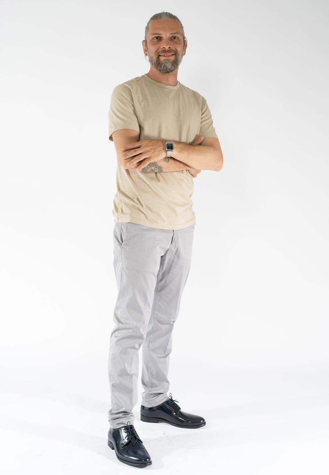 T-shirt uomo girocollo slim fit in 100% cotone