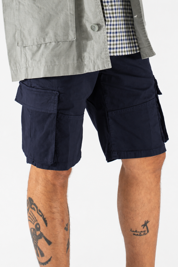 Bermuda uomo cargo in cotone con tasconi
