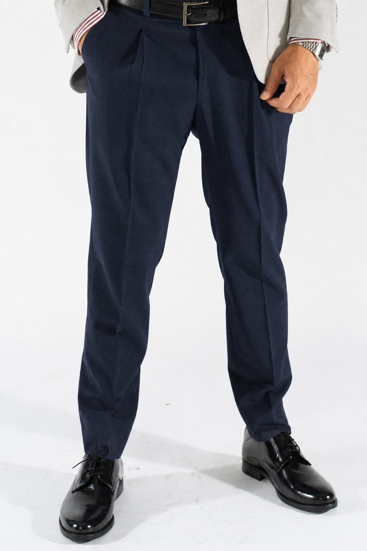 Pantalone uomo in pura lana con pince Drop 7