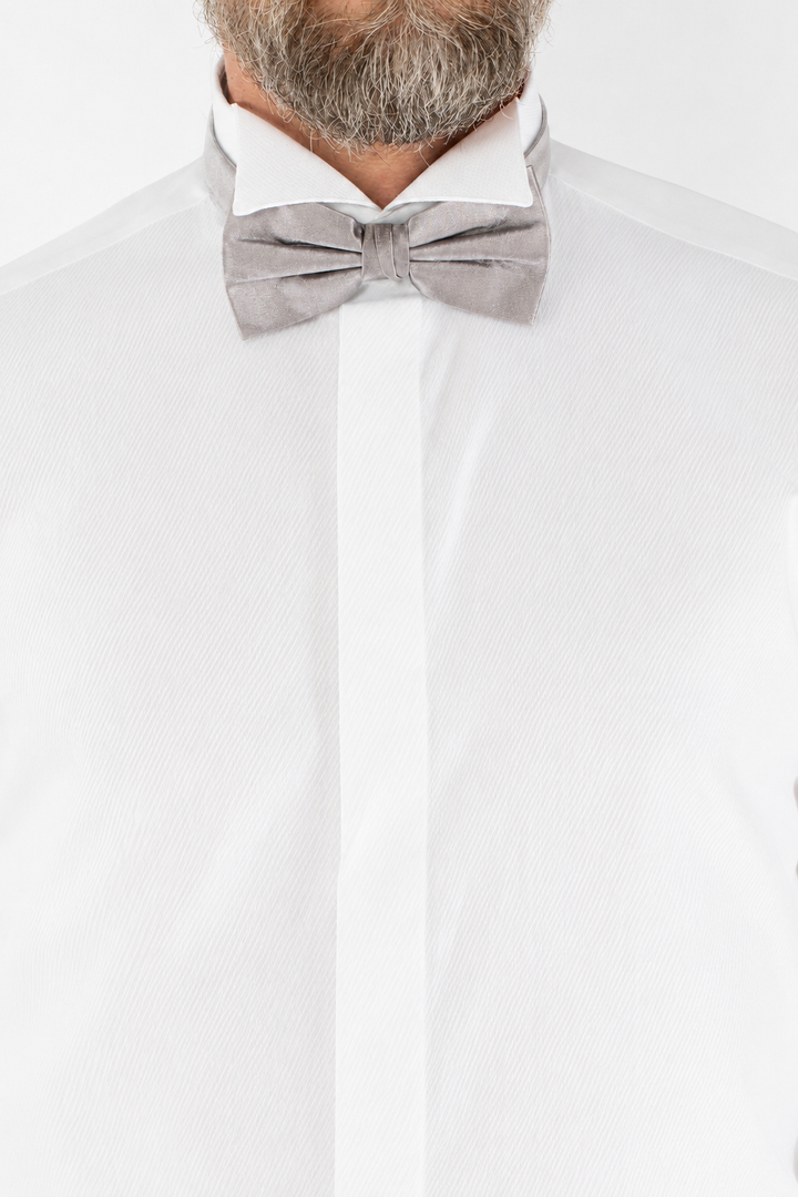Camicia uomo elegante Custom Fit in cotone con finta coperta
