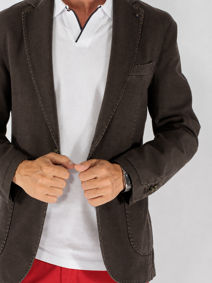 Giacca uomo in cotone con tasche applicate