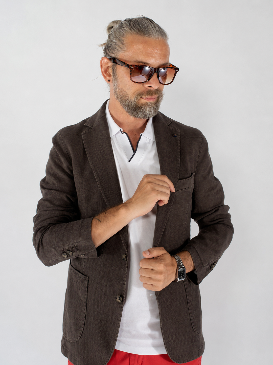 Giacca uomo in cotone con tasche applicate
