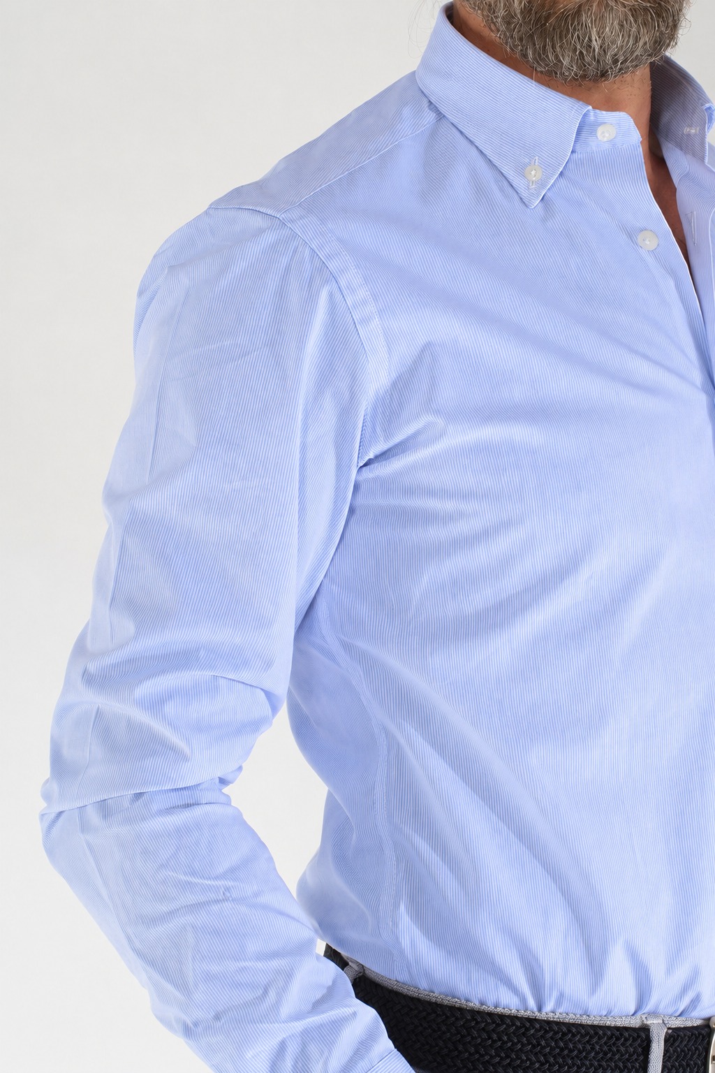 Camicia uomo a righe Custom Fit in cotone