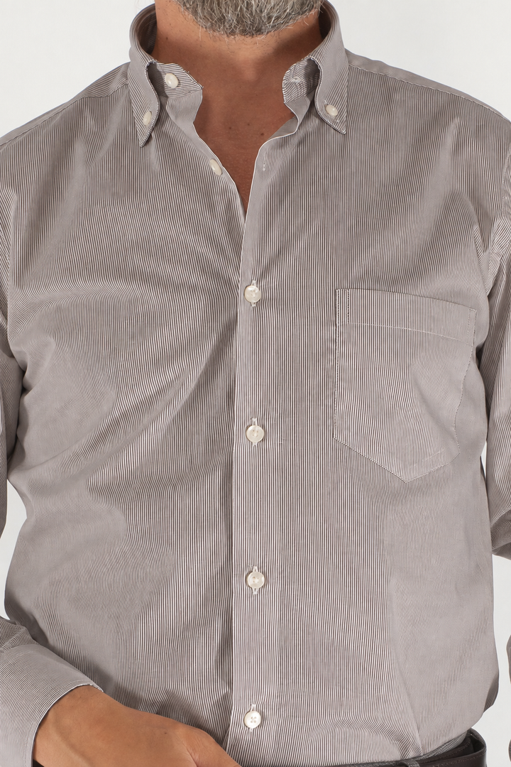 Camicia uomo a righe Custom Fit in cotone