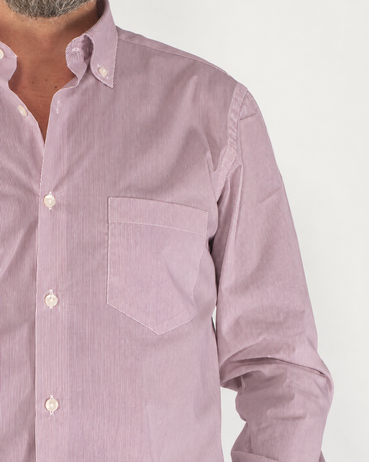 Camicia uomo a righe Custom Fit in cotone