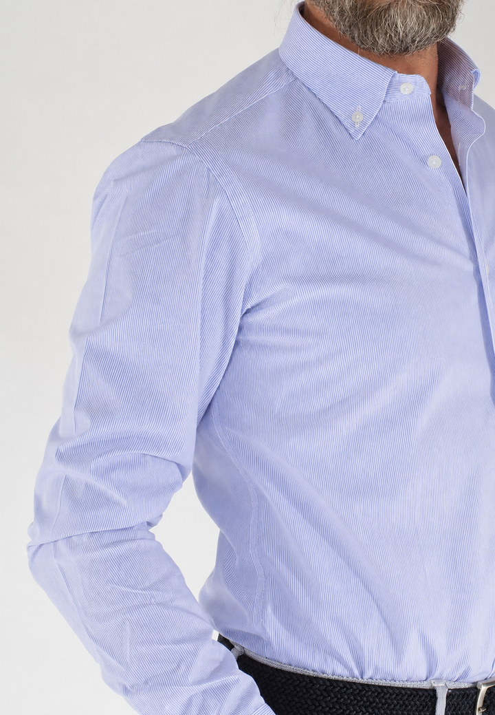 Camicia uomo a righe Custom Fit in cotone
