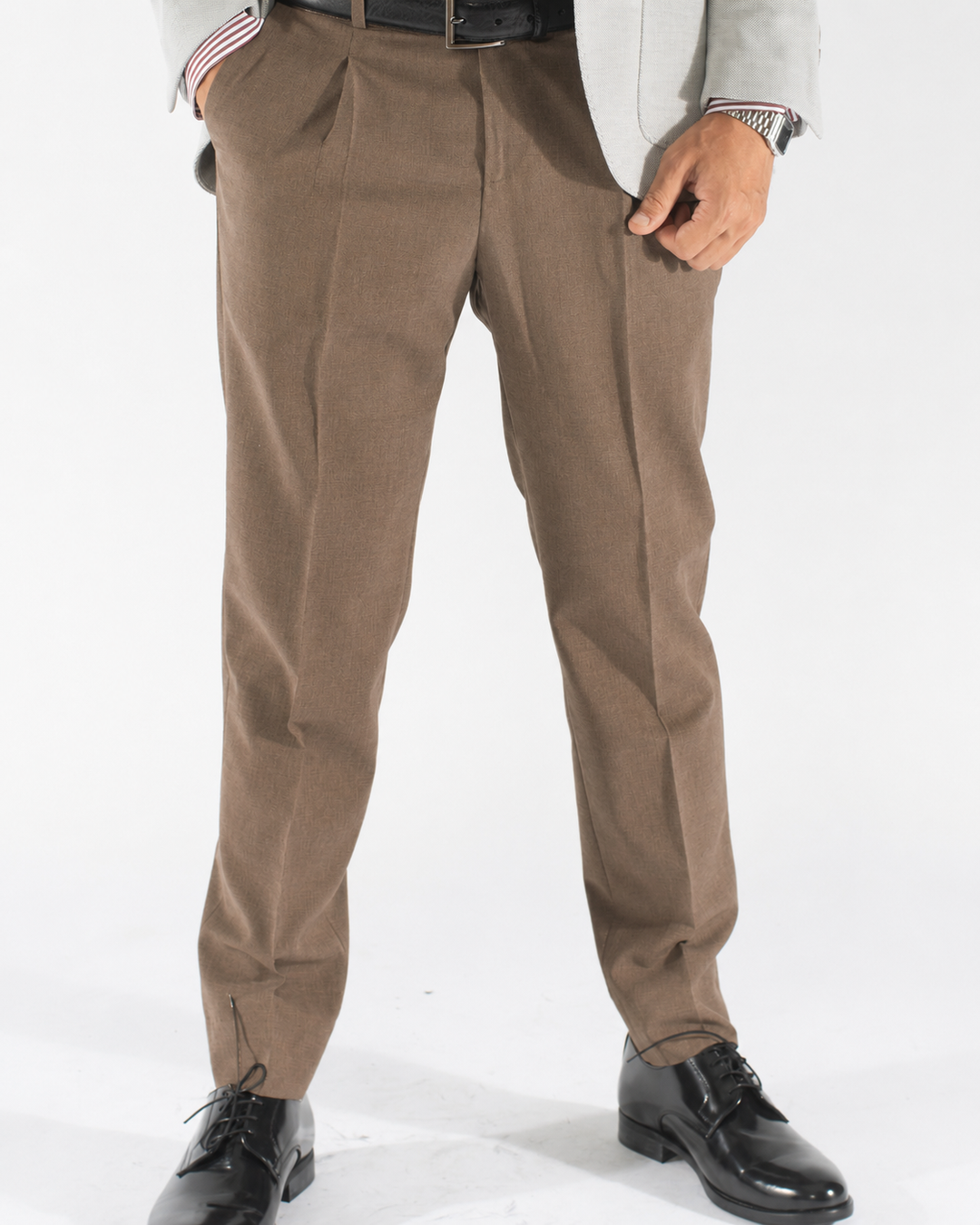 Pantalone uomo in pura lana con pince Drop 7