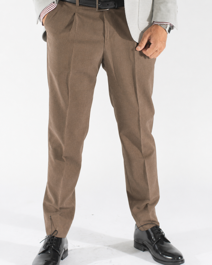 Pantalone uomo in pura lana con pince Drop 7