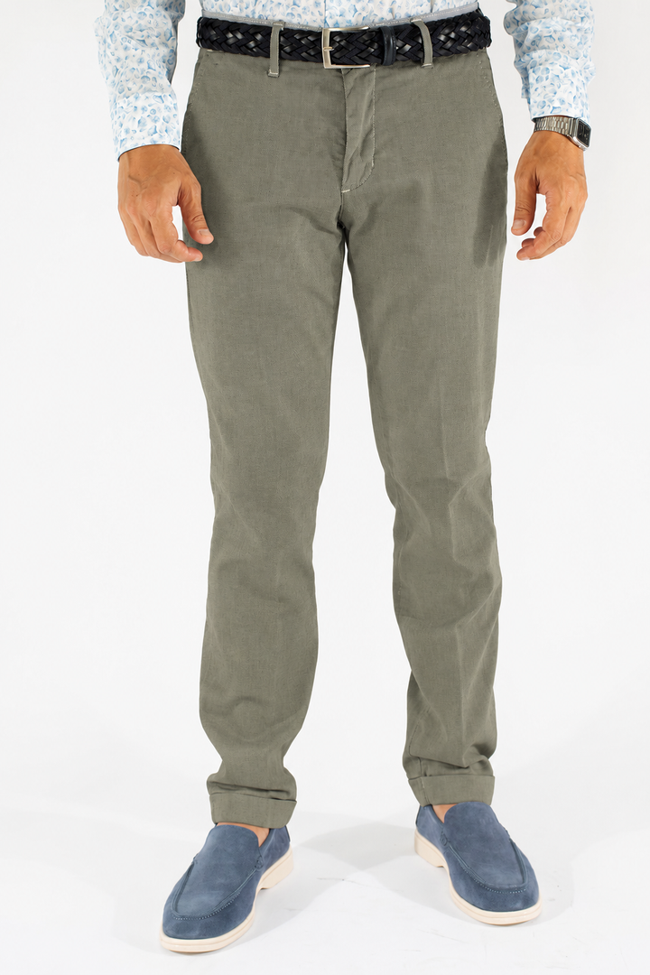 Pantalone uomo Capri fit in cotone stretch nido d’ape