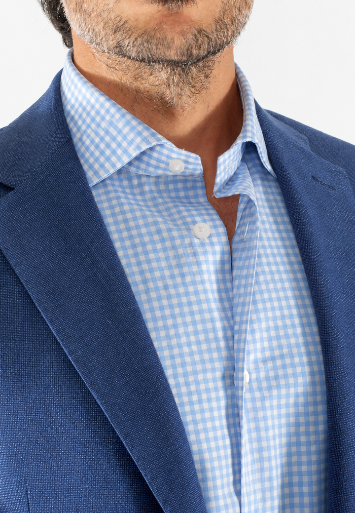 Camicia uomo a quadretti custom fit in cotone