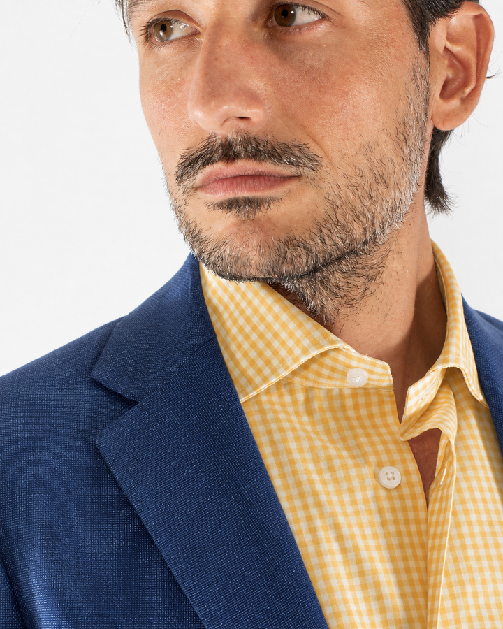 Camicia uomo a quadretti custom fit in cotone