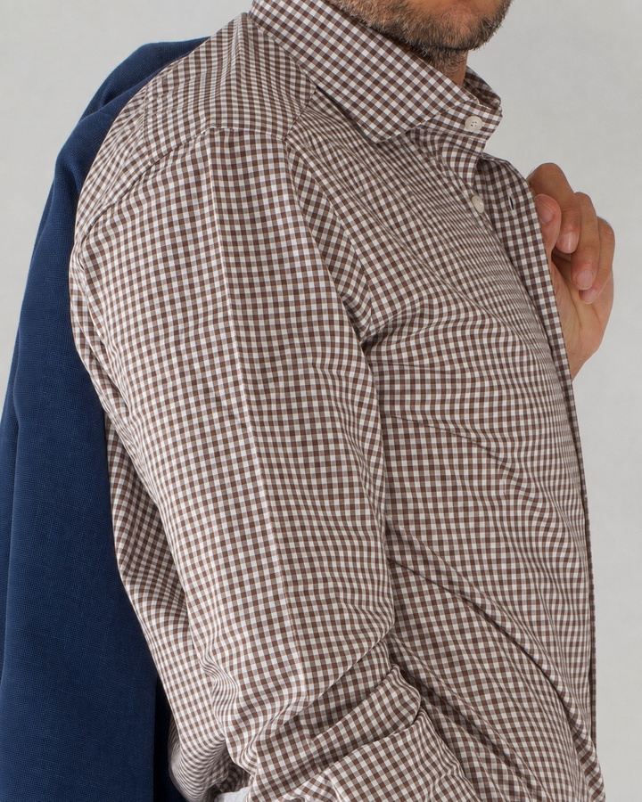 Camicia uomo a quadretti custom fit in cotone