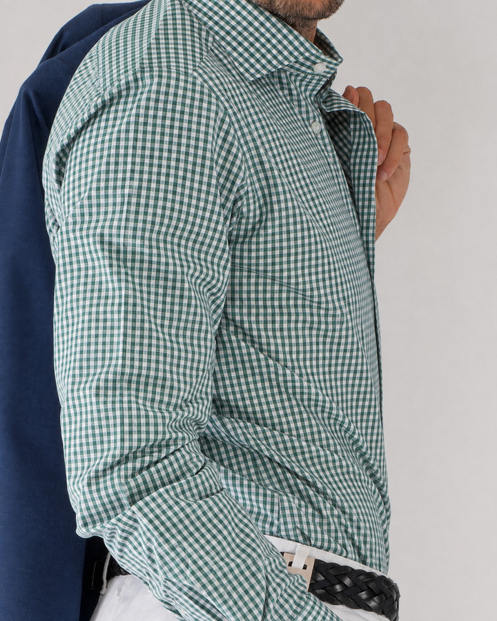 Camicia uomo a quadretti custom fit in cotone