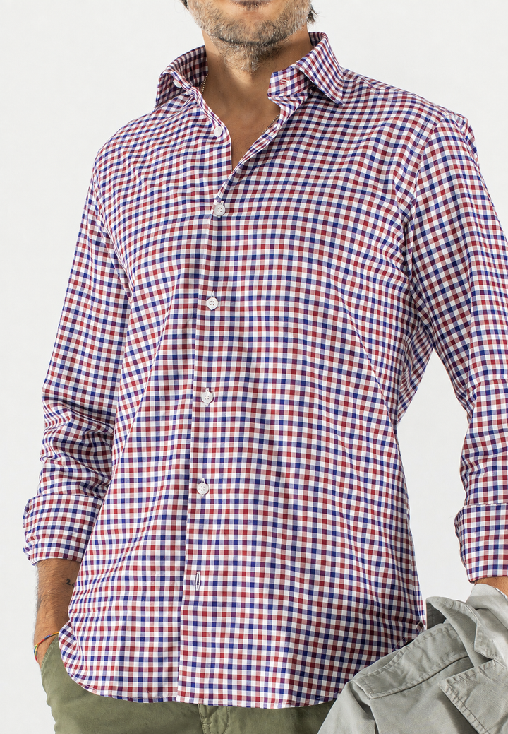 Camicia uomo a quadretti custom fit