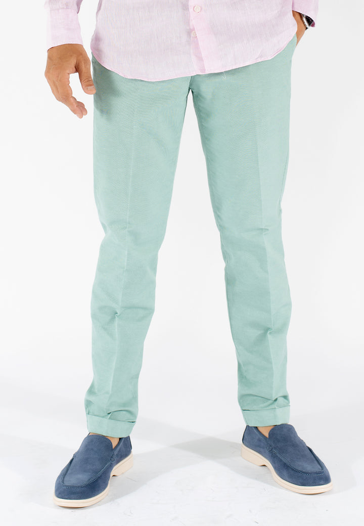 Pantalone uomo bianco Capri fit in cotone e lino