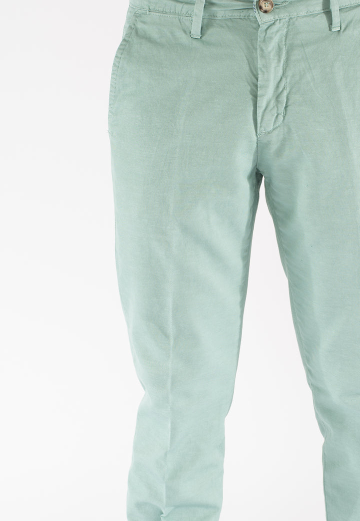 Pantalone uomo bianco Capri fit in cotone e lino
