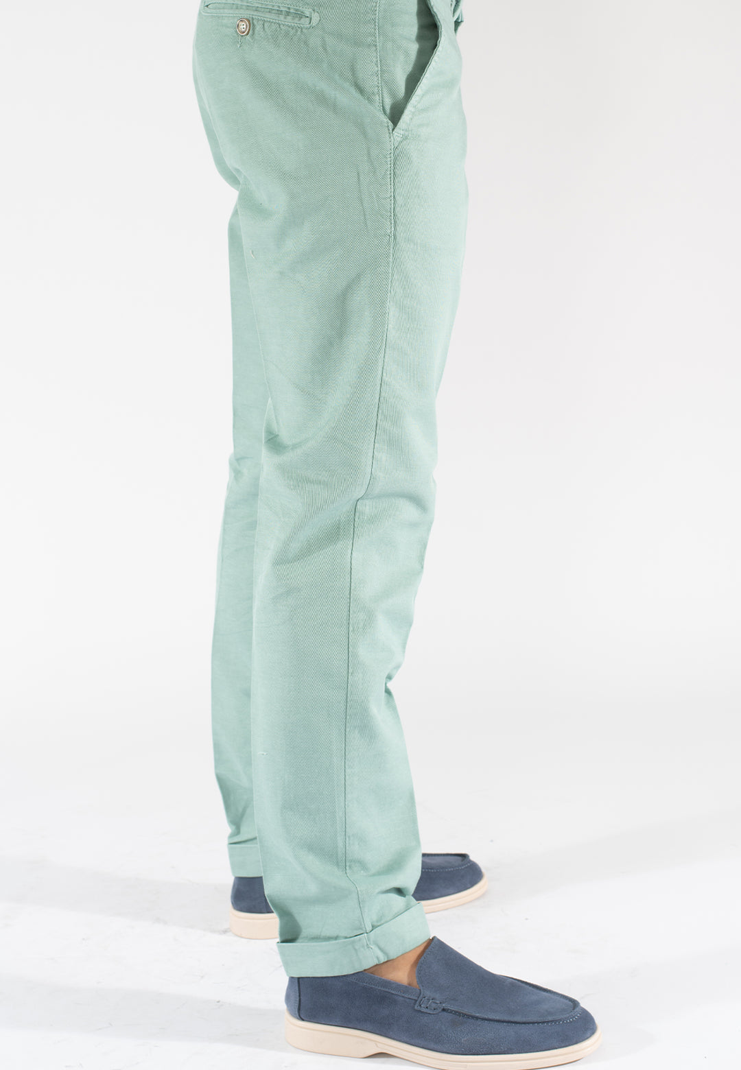 Pantalone uomo bianco Capri fit in cotone e lino